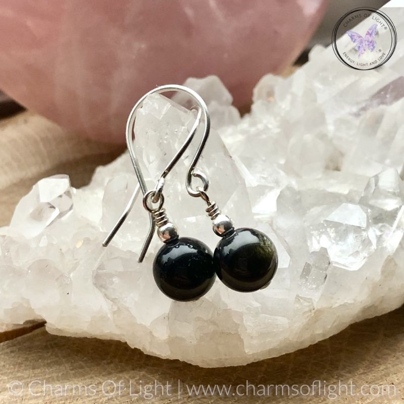 Golden Obsidian Earrings